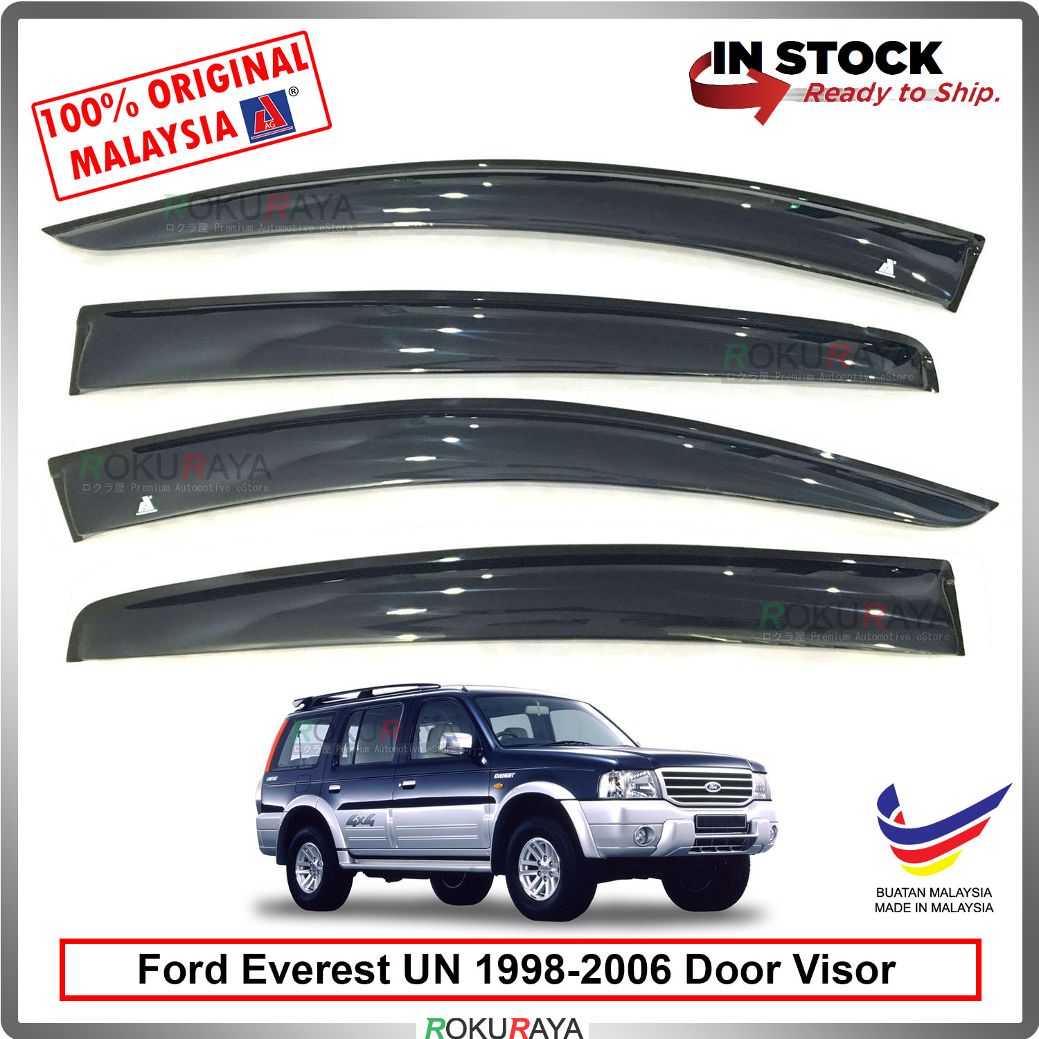 Ford Everest Endeavour UN 1998-2006 AG Malaysia Door Visor 
